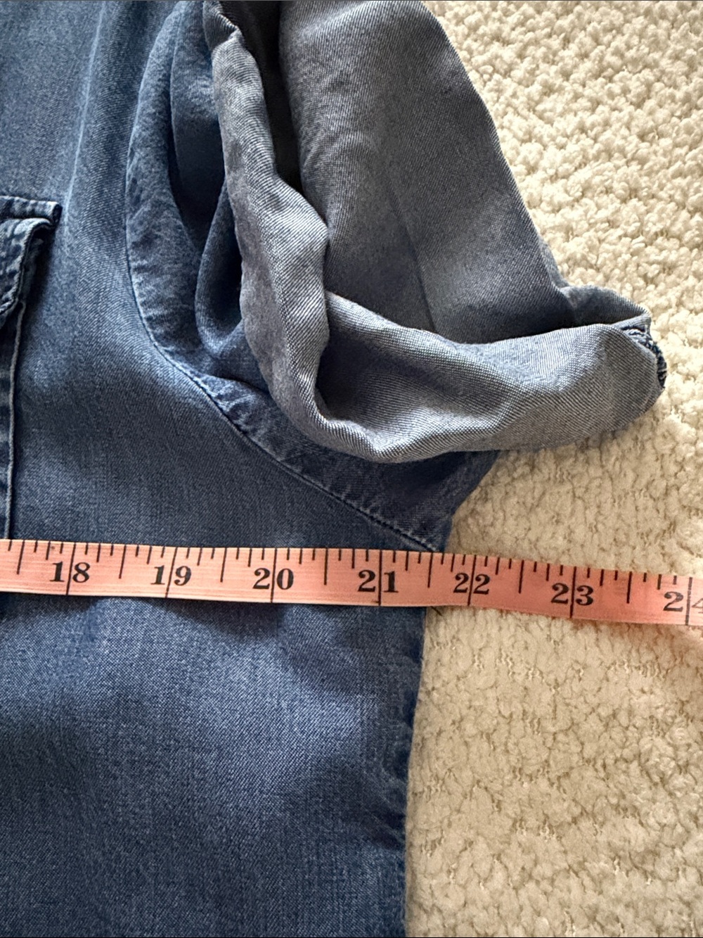 Velvet Heart Indigo Denim Maxi Shirt Dress with Self Tie - size Large - Picture 9 of 11